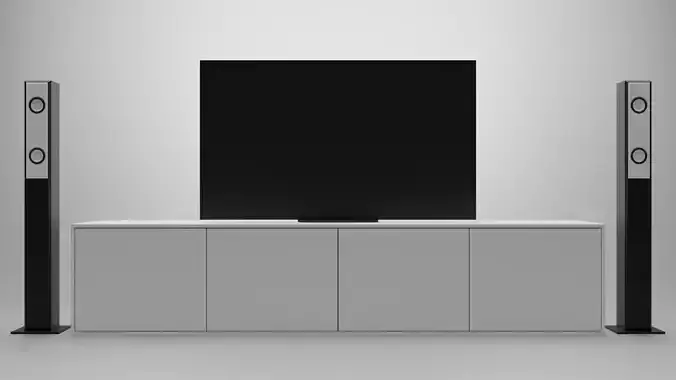 TV set three televisions