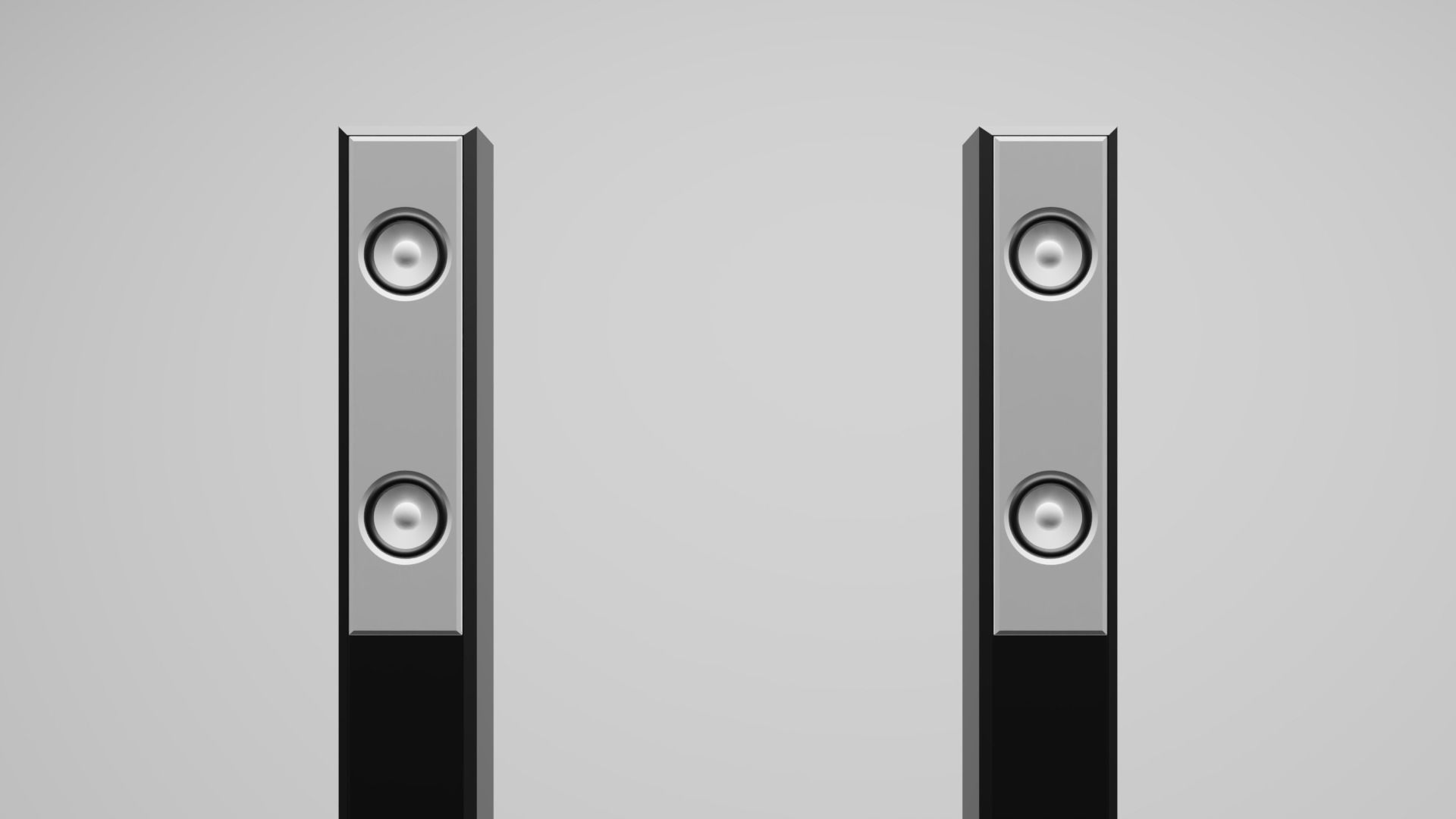 TV set three televisions Low-poly 3D model_6