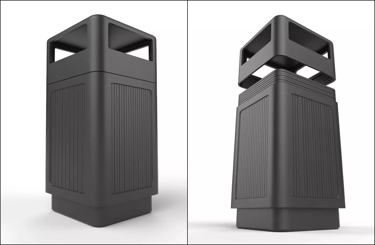Trashcan m1 Low-poly 3D model_0