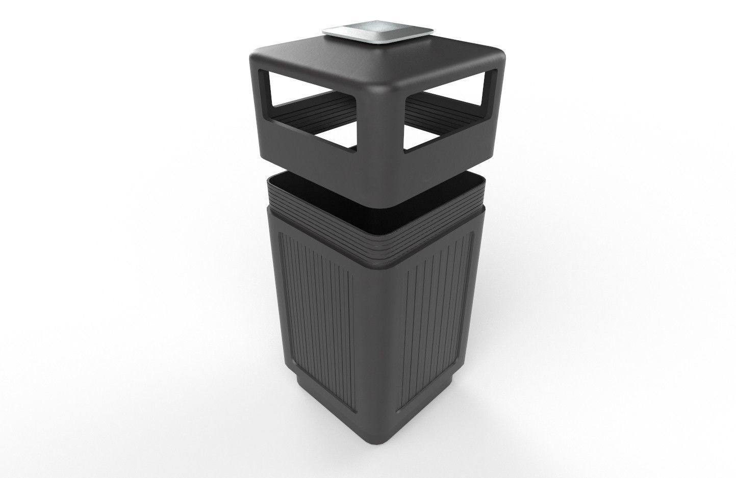Trashcan m1 Low-poly 3D model_20