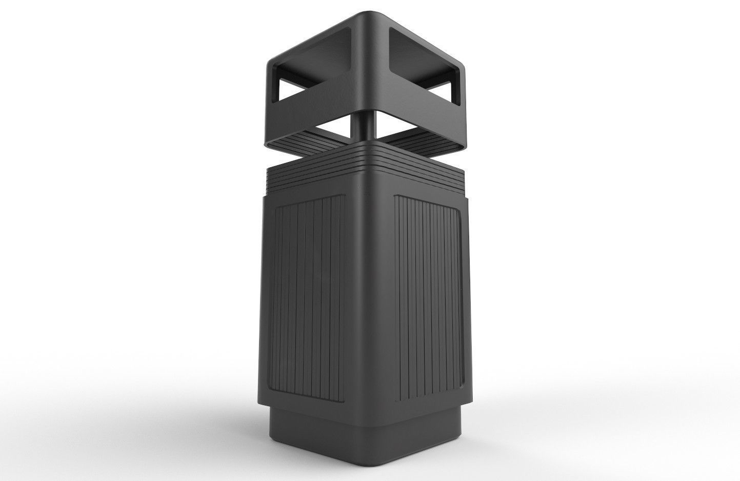 Trashcan m1 Low-poly 3D model_1