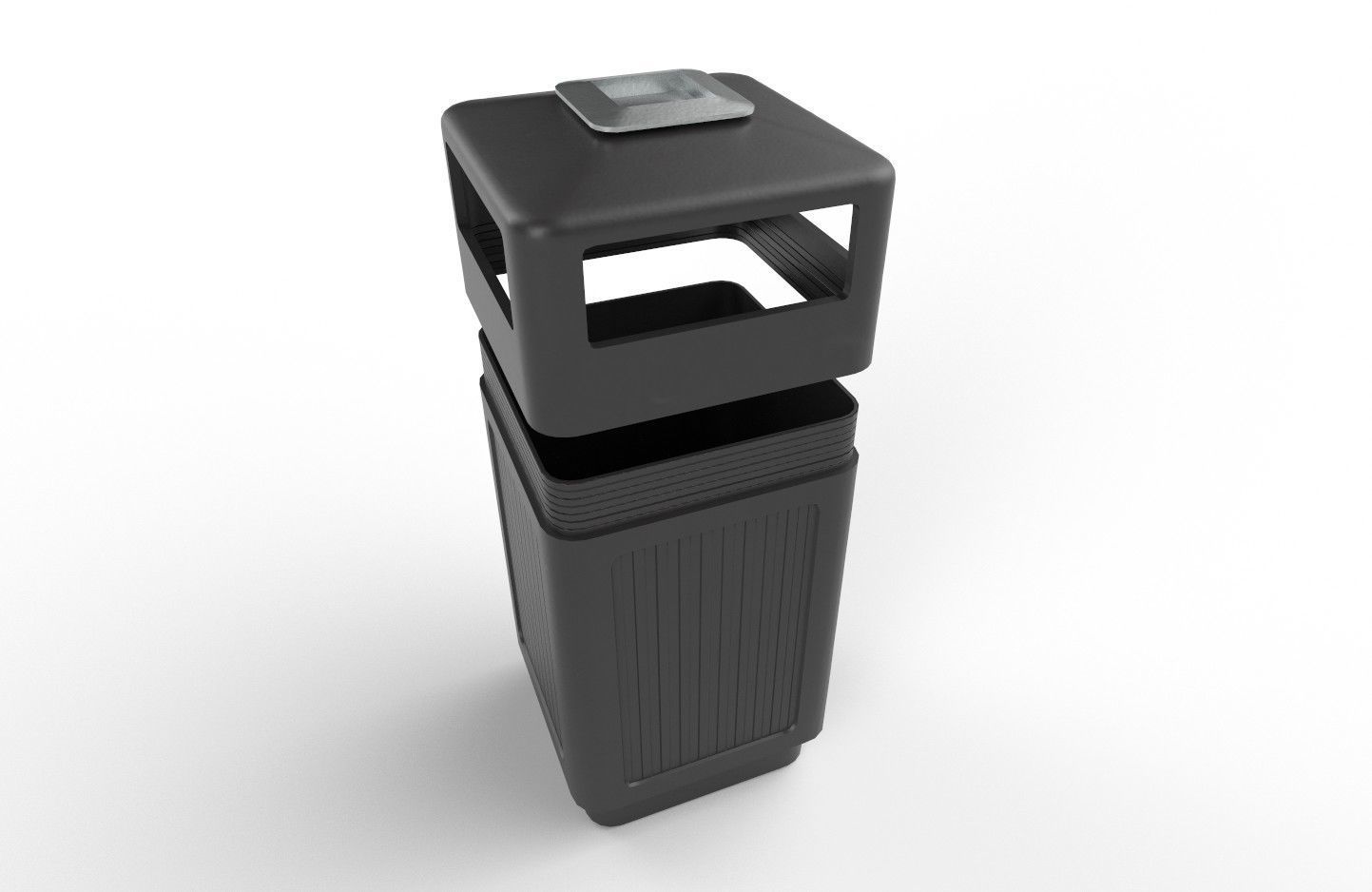 Trashcan m1 Low-poly 3D model_22