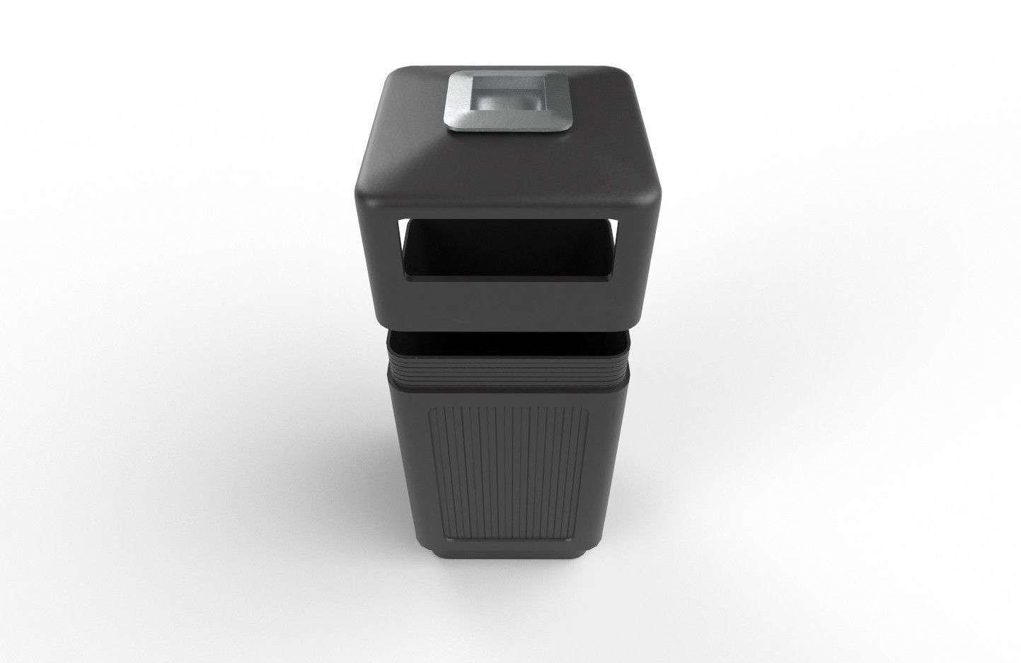 Trashcan m1 Low-poly 3D model_9