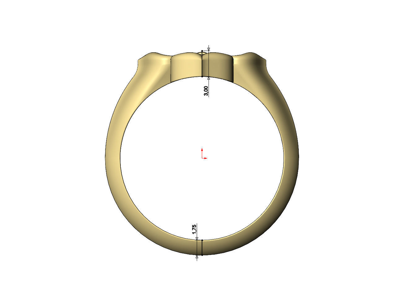 Lily ornament window signet ring Us sizes 7 8 9 3D print model_7