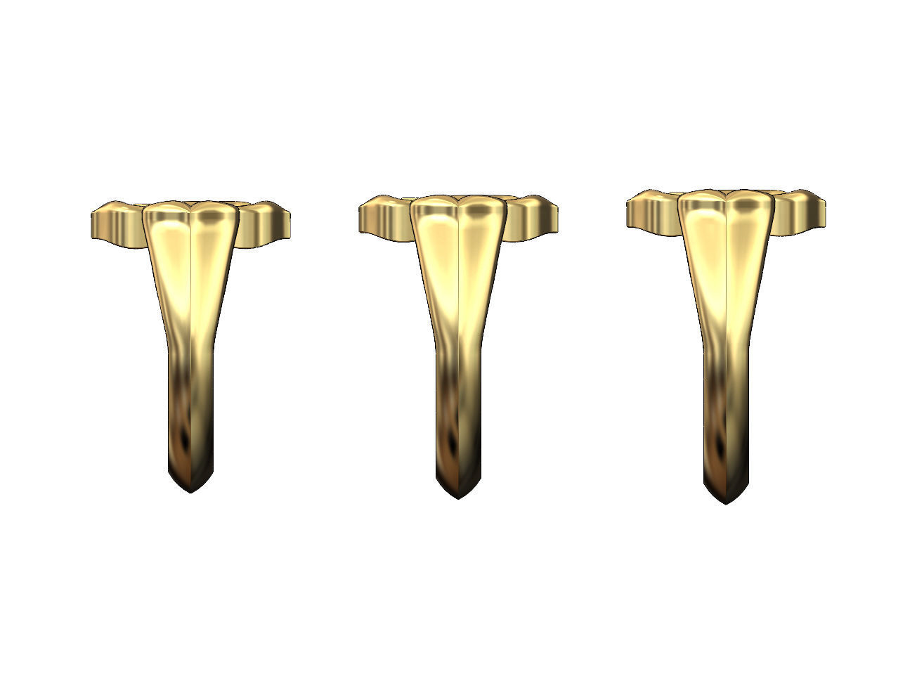 Lily ornament window signet ring Us sizes 7 8 9 3D print model_2