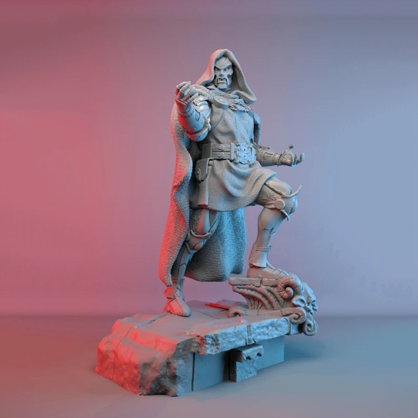 Marvel Dr Doom Sculpture 3D Model Ready to Print STL 3D print model_1