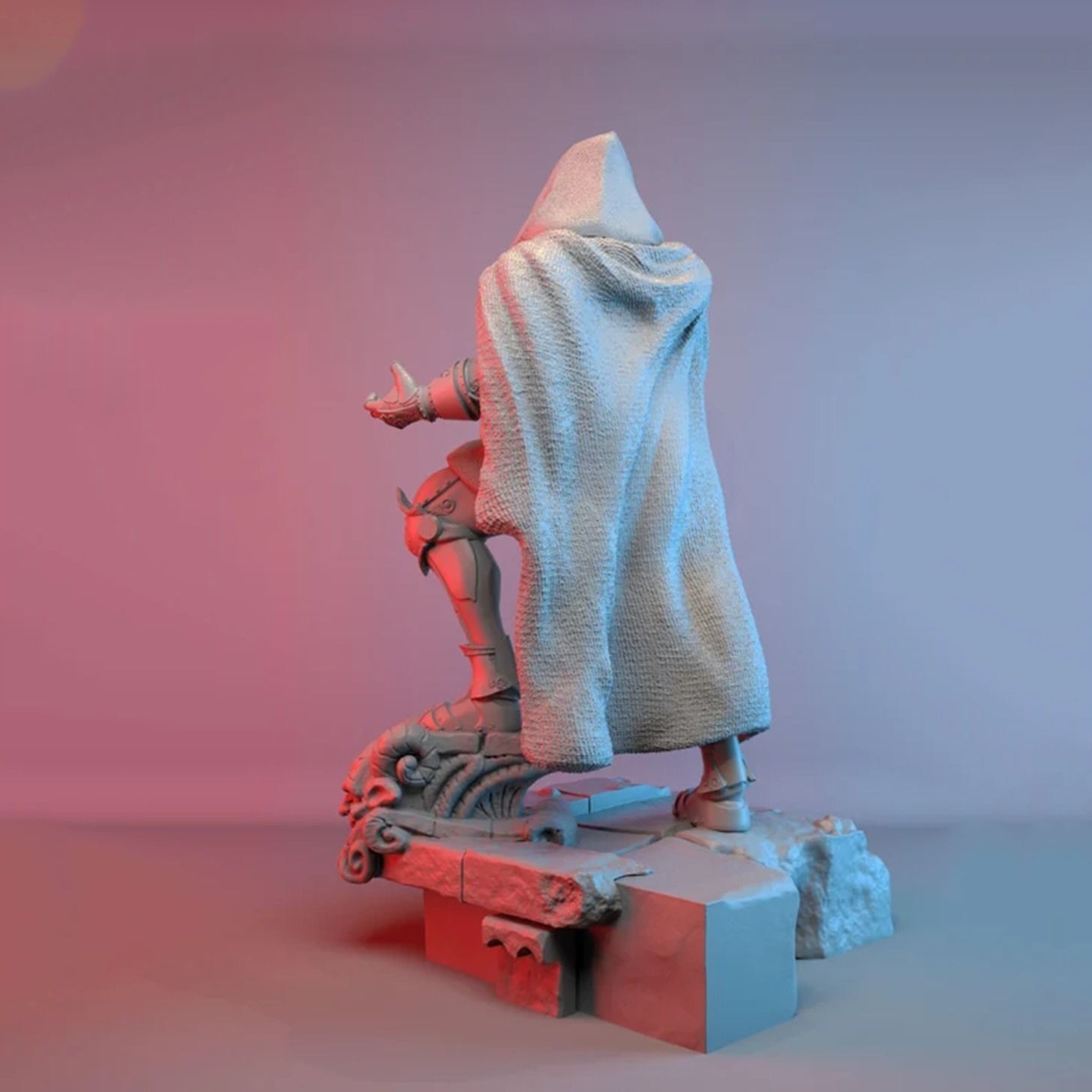 Marvel Dr Doom Sculpture 3D Model Ready to Print STL 3D print model_3