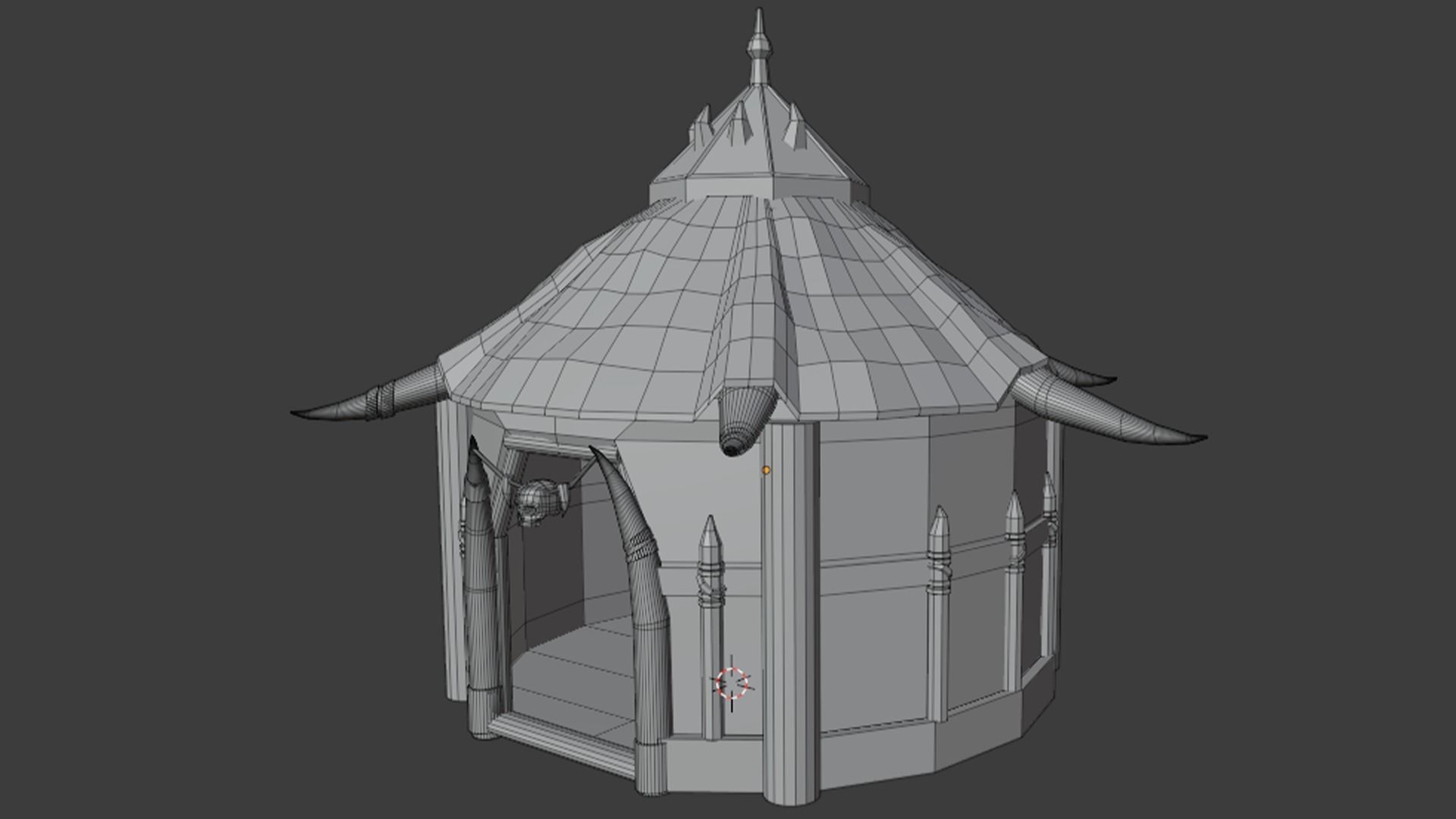 orc hut-house Low-poly 3D model_5
