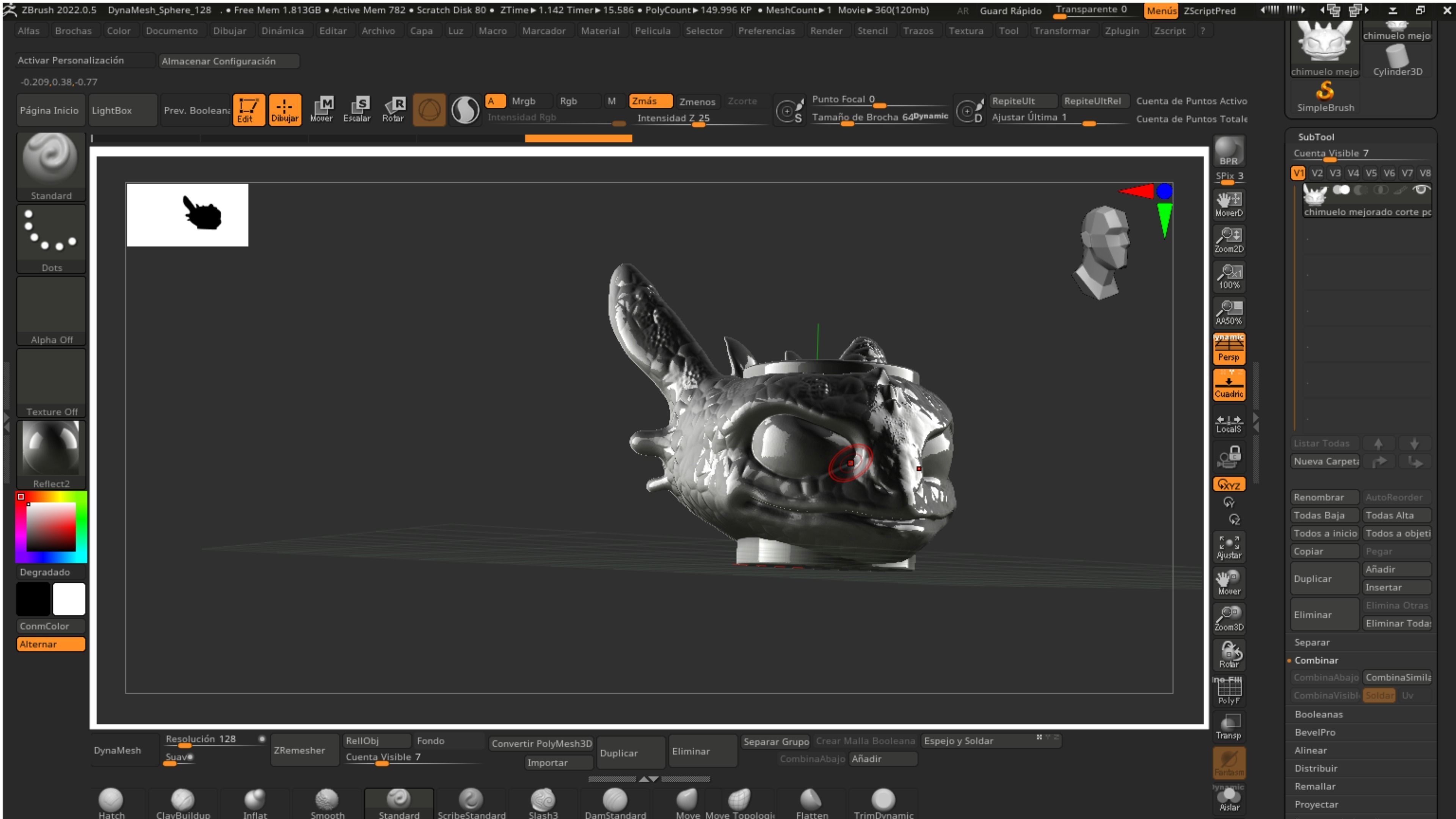 chimuelo mate 3D model_2