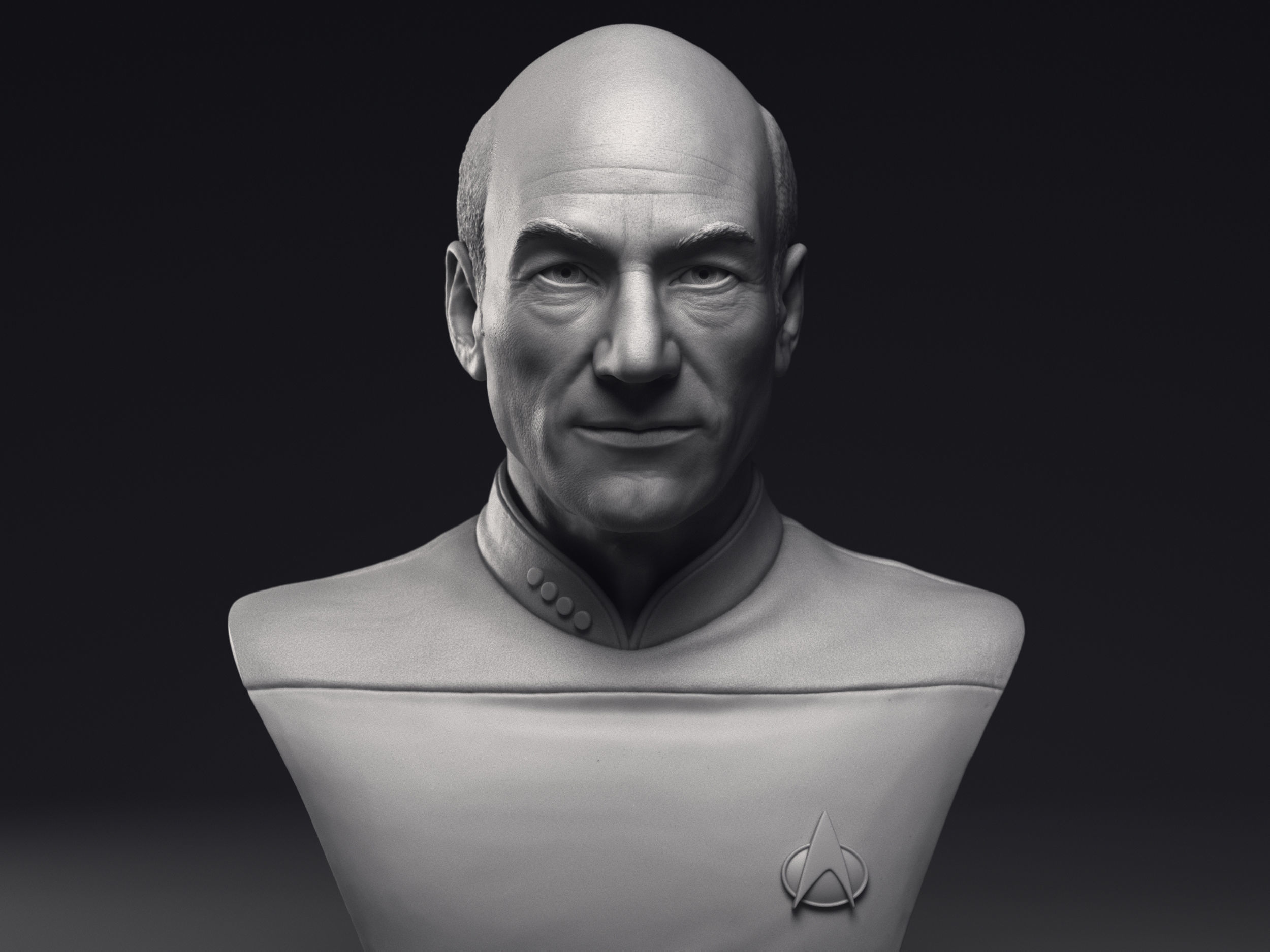 Picard and Data  3d printable bust collection _12