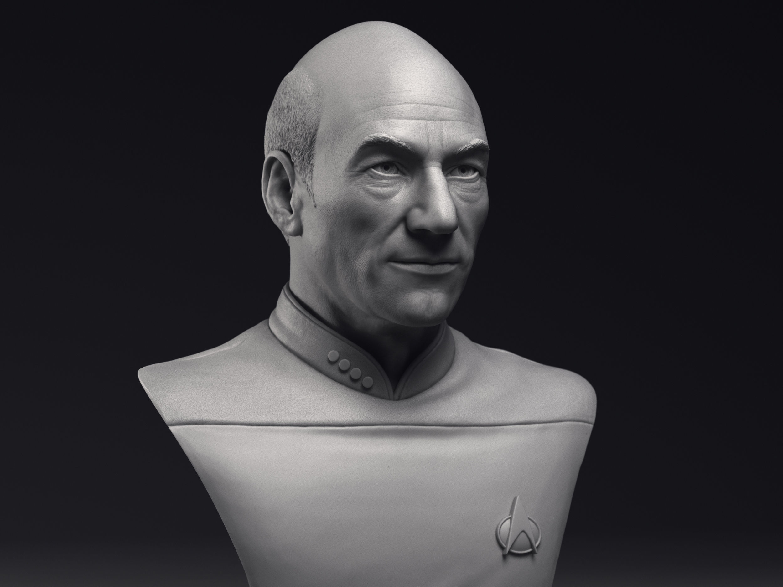 Picard and Data  3d printable bust collection _11