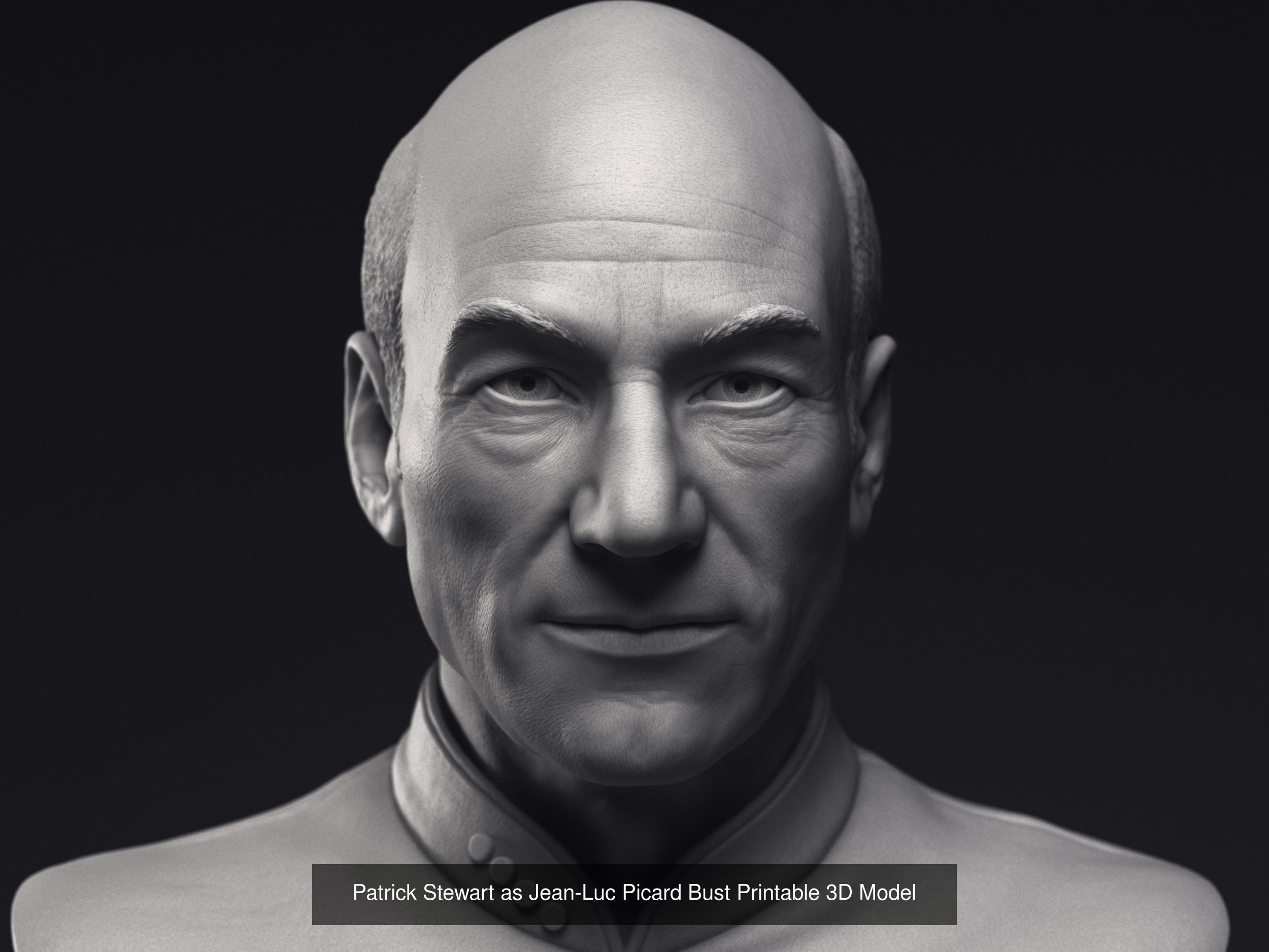 Picard and Data  3d printable bust collection _5