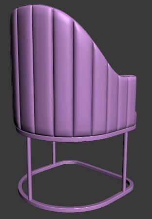 Chair Low-poly 3D model_10
