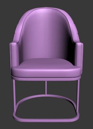 Chair Low-poly 3D model_6
