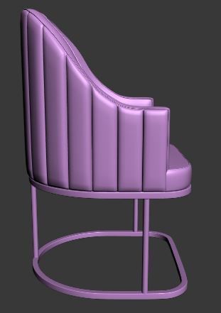 Chair Low-poly 3D model_9