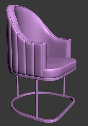 Chair Low-poly 3D model_8