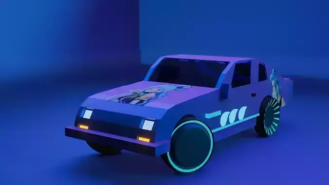 car low poly 007 gamer 3D model