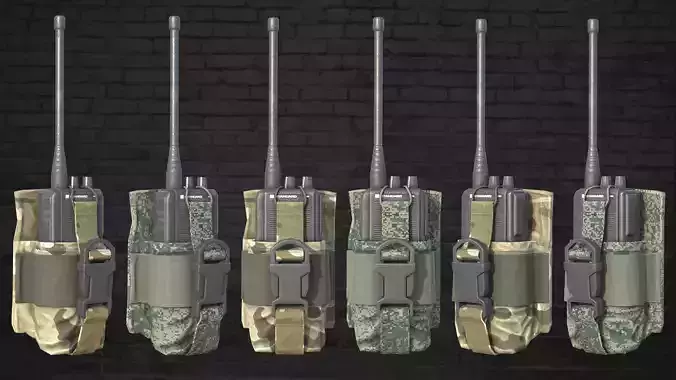 MILITARY Game Ready H2X Radio Low-poly 3D model