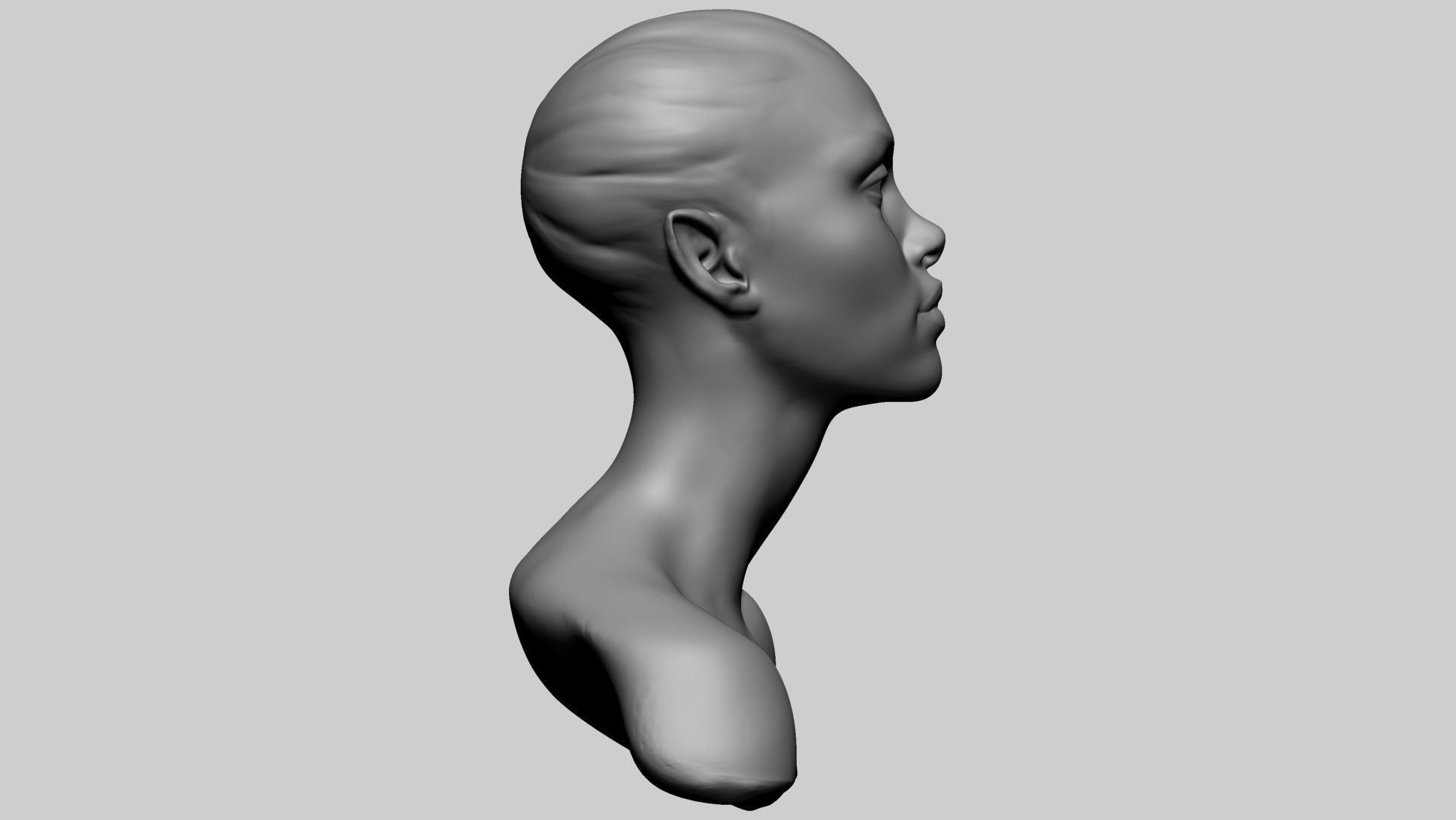 Fantasy Female Head E 3D model_2