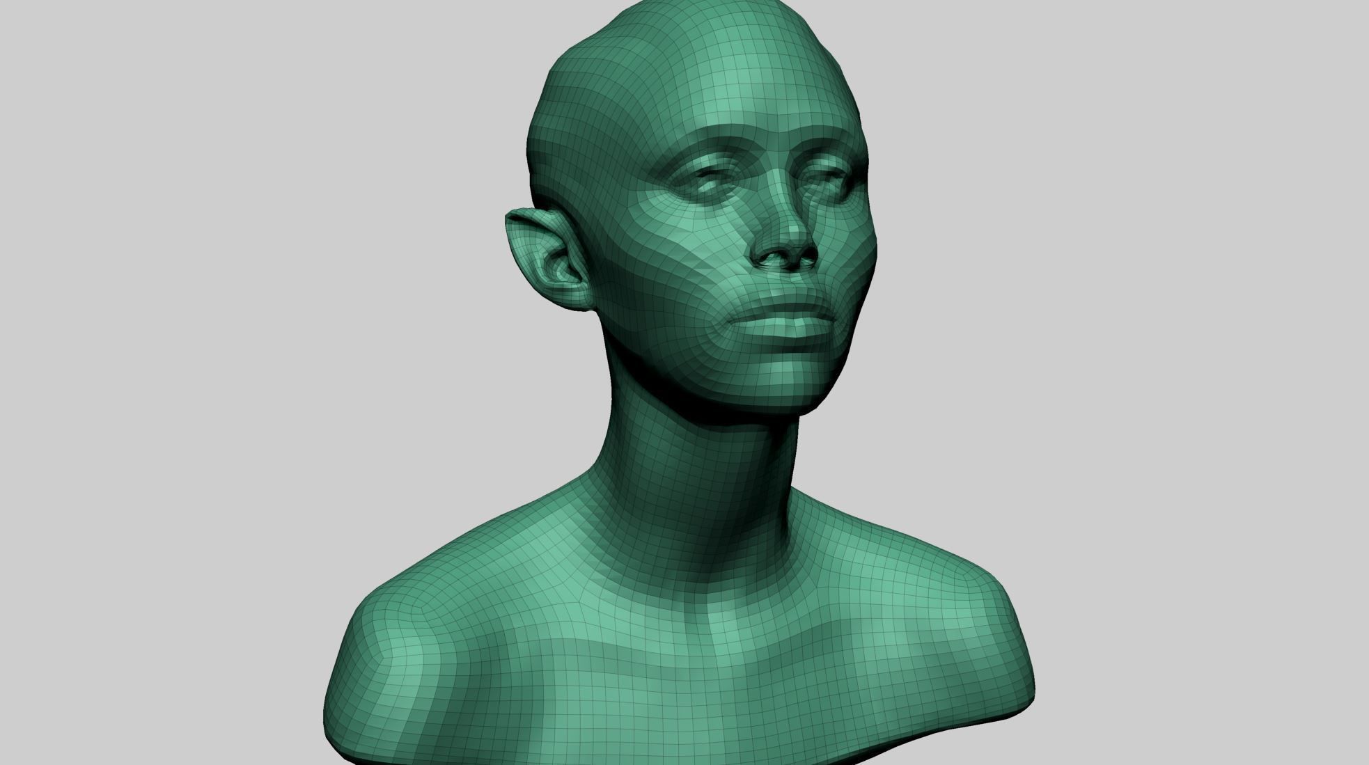 Fantasy Female Head E 3D model_13