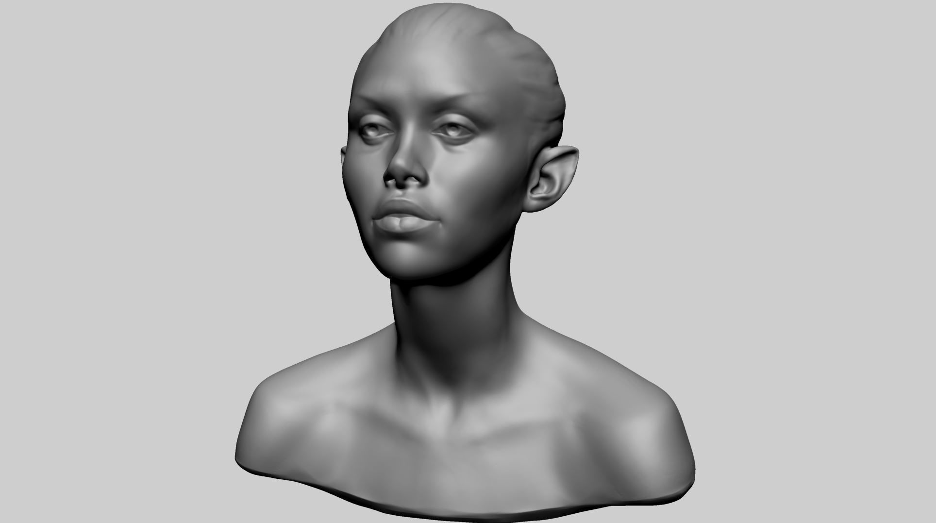 Fantasy Female Head E 3D model_7