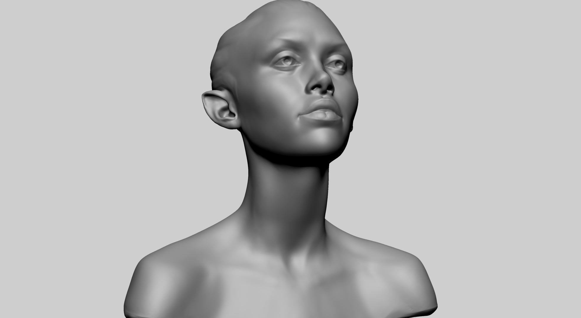 Fantasy Female Head E 3D model_9