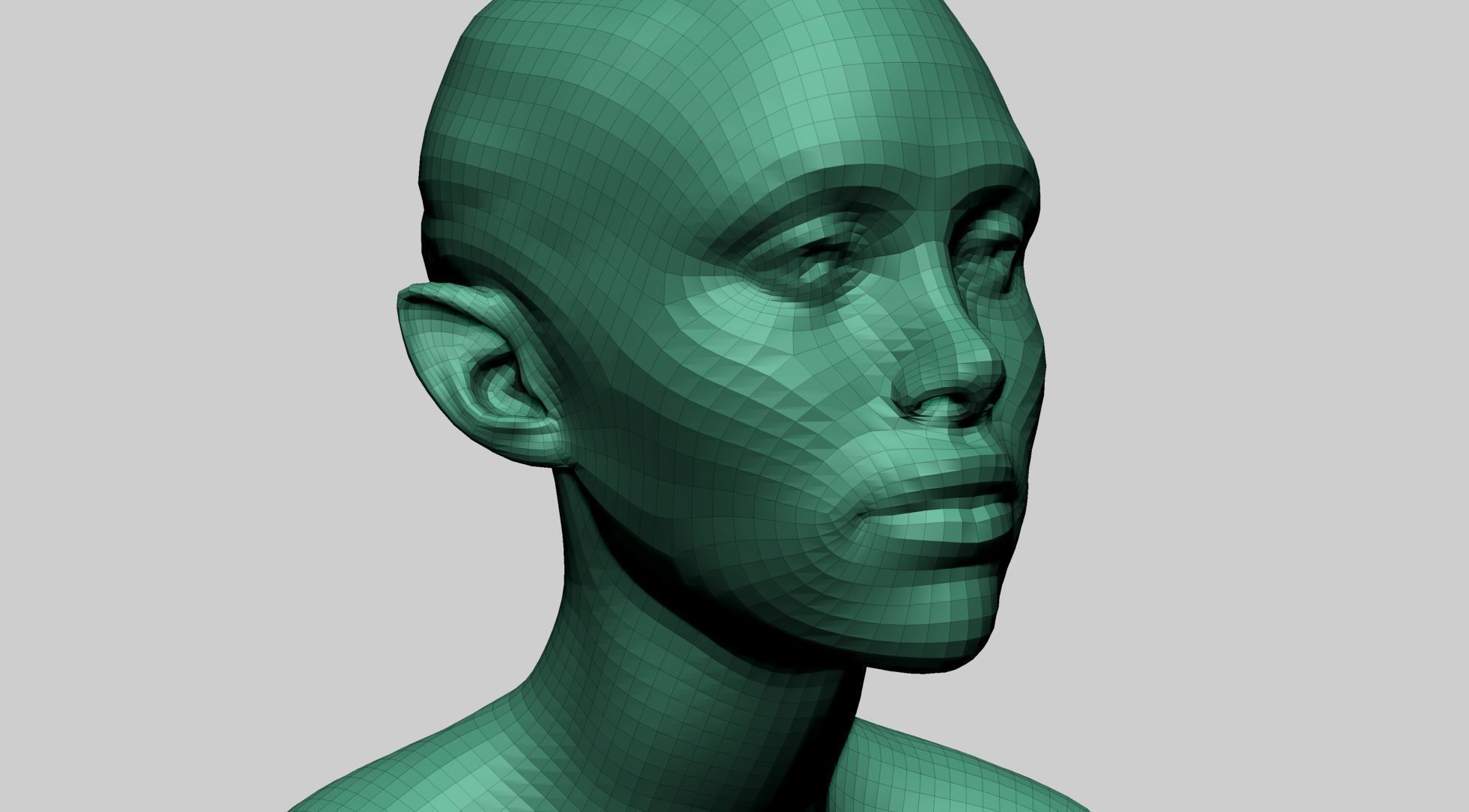 Fantasy Female Head E 3D model_12