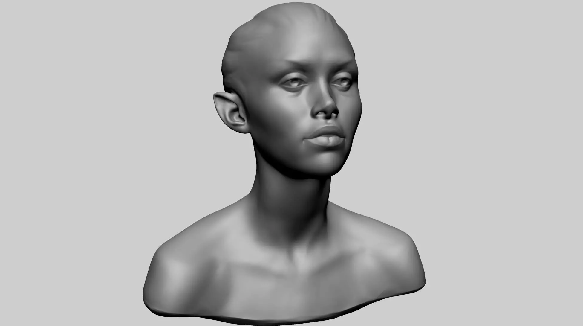 Fantasy Female Head E 3D model_0