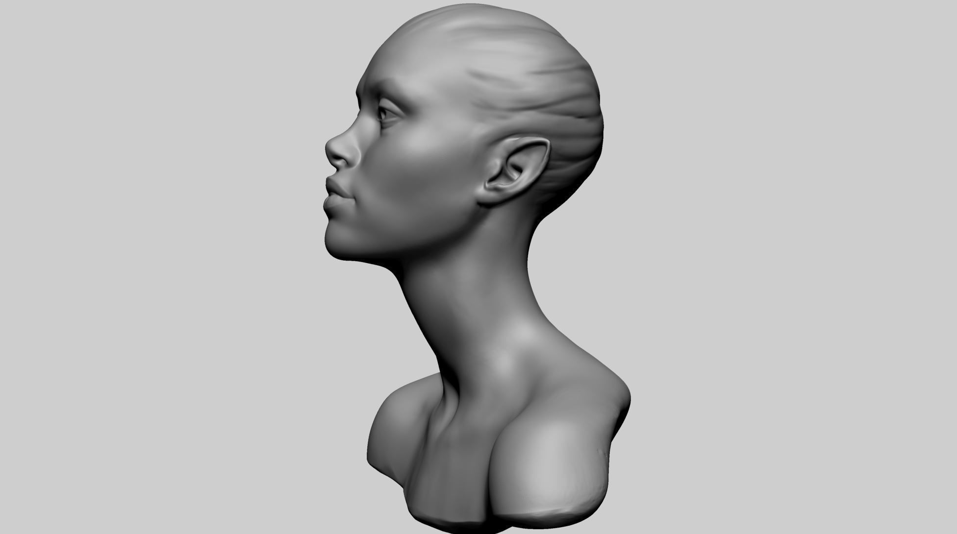 Fantasy Female Head E 3D model_6