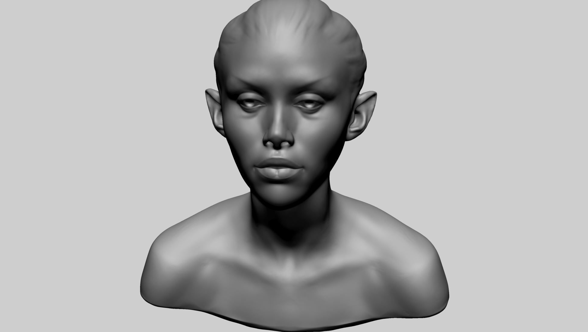 Fantasy Female Head E 3D model_8