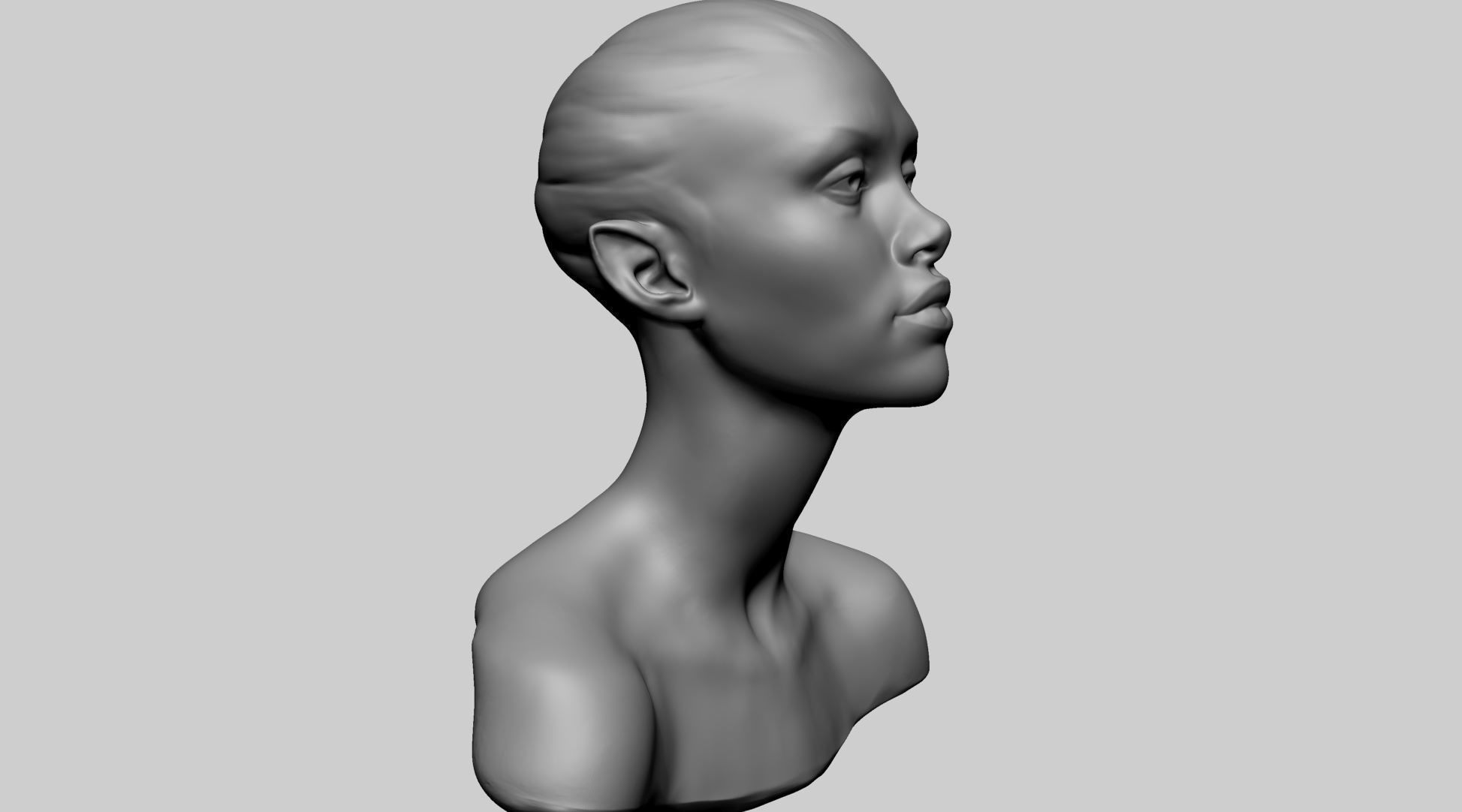 Fantasy Female Head E 3D model_1