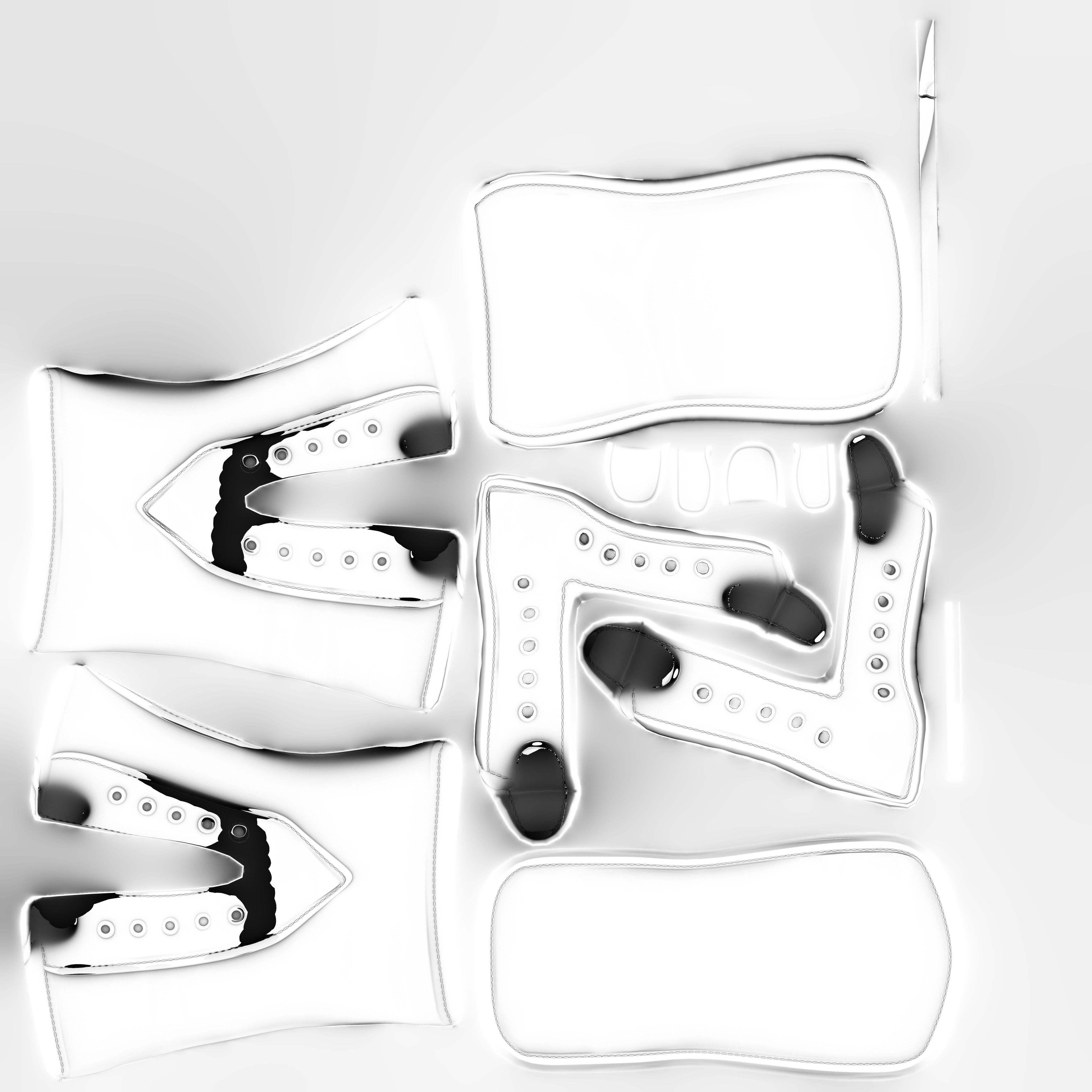 Steampunk Corset With Chains Low-poly 3D model_10