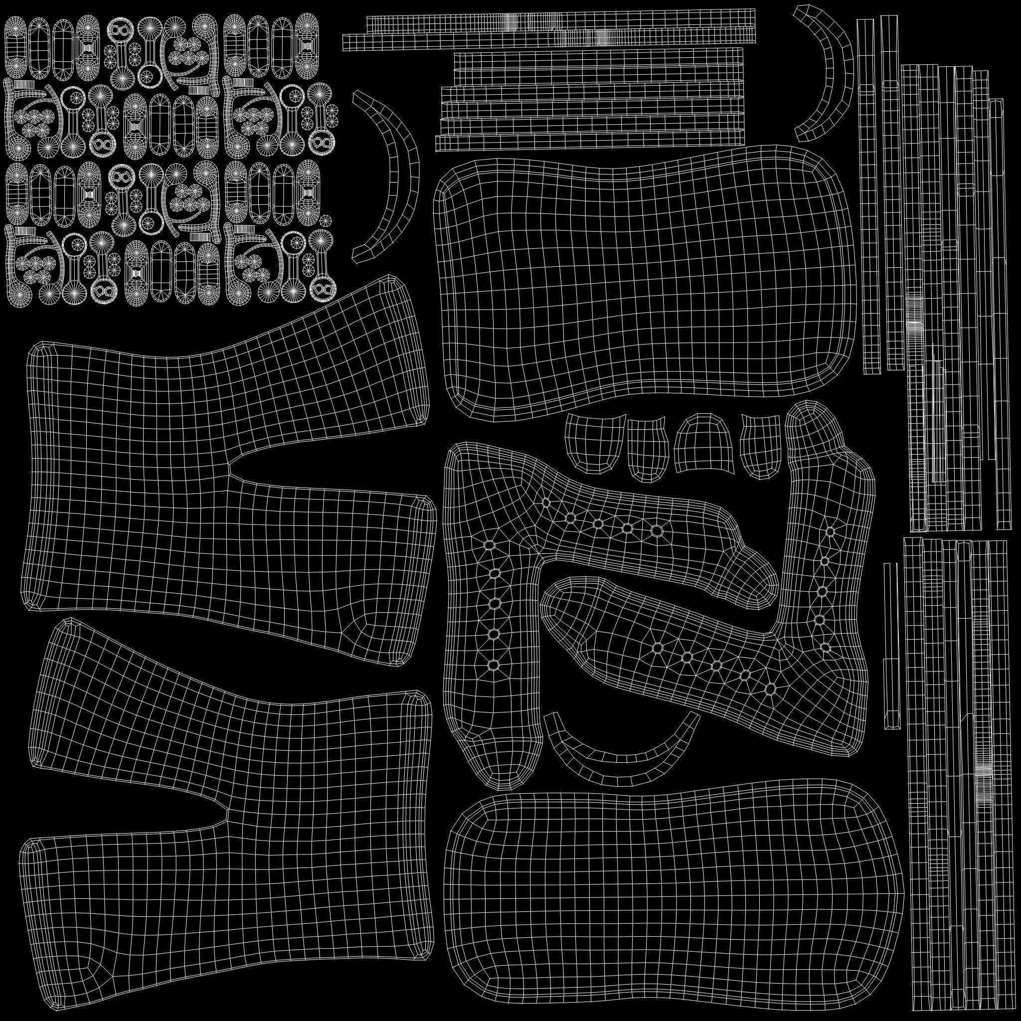 Steampunk Corset With Chains Low-poly 3D model_13