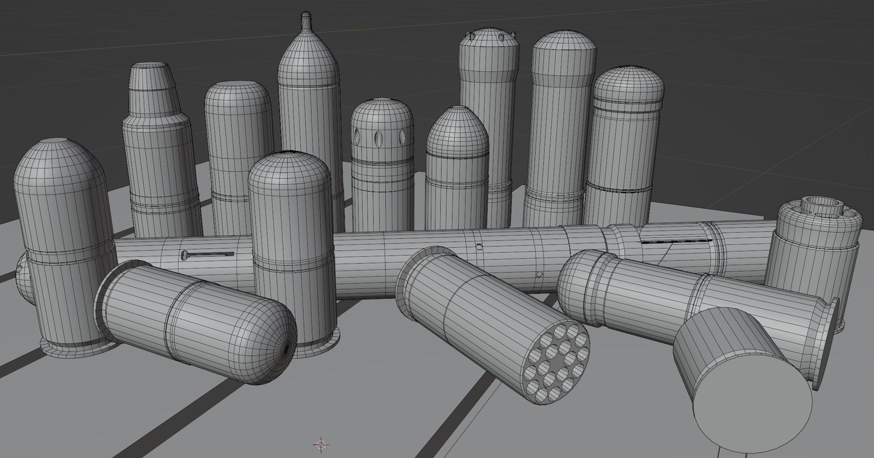 40mm Grenade Pack Low-poly 3D model_3