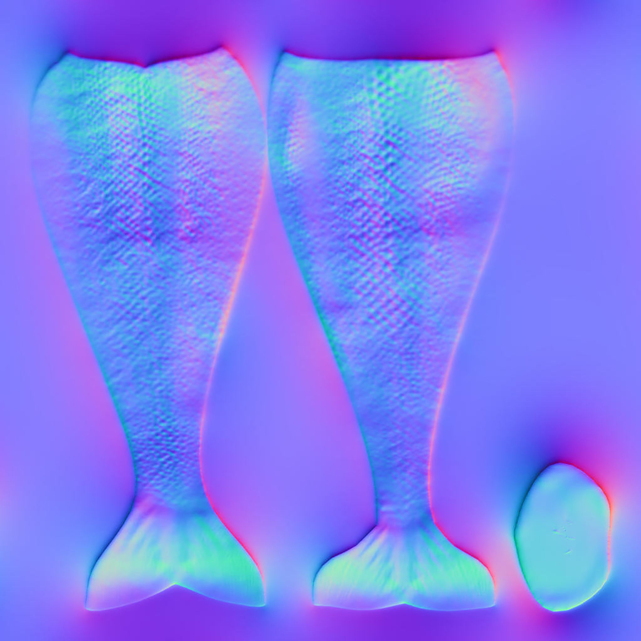 Mermaid Tail Low-poly 3D model_13