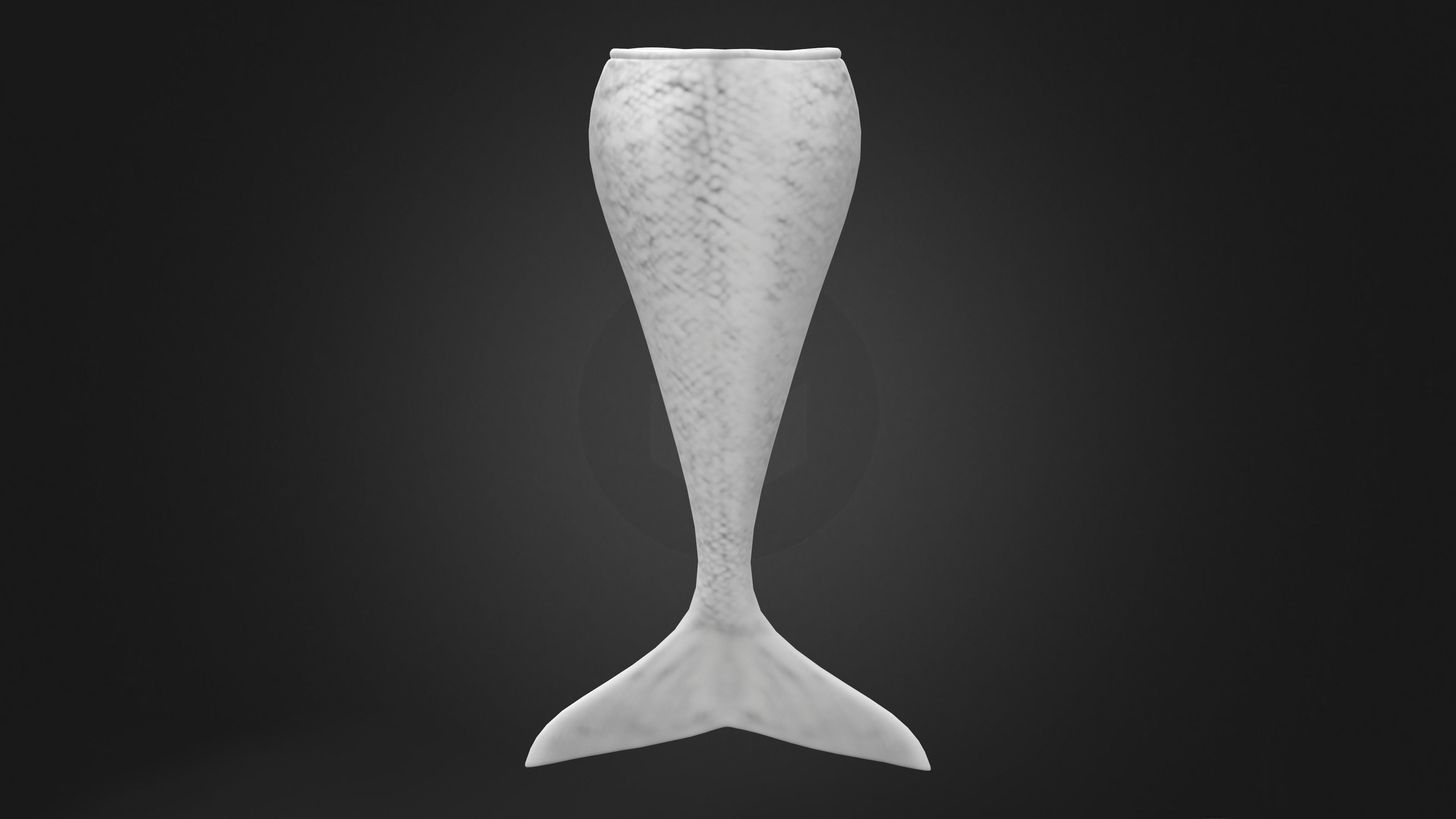 Mermaid Tail Low-poly 3D model_9