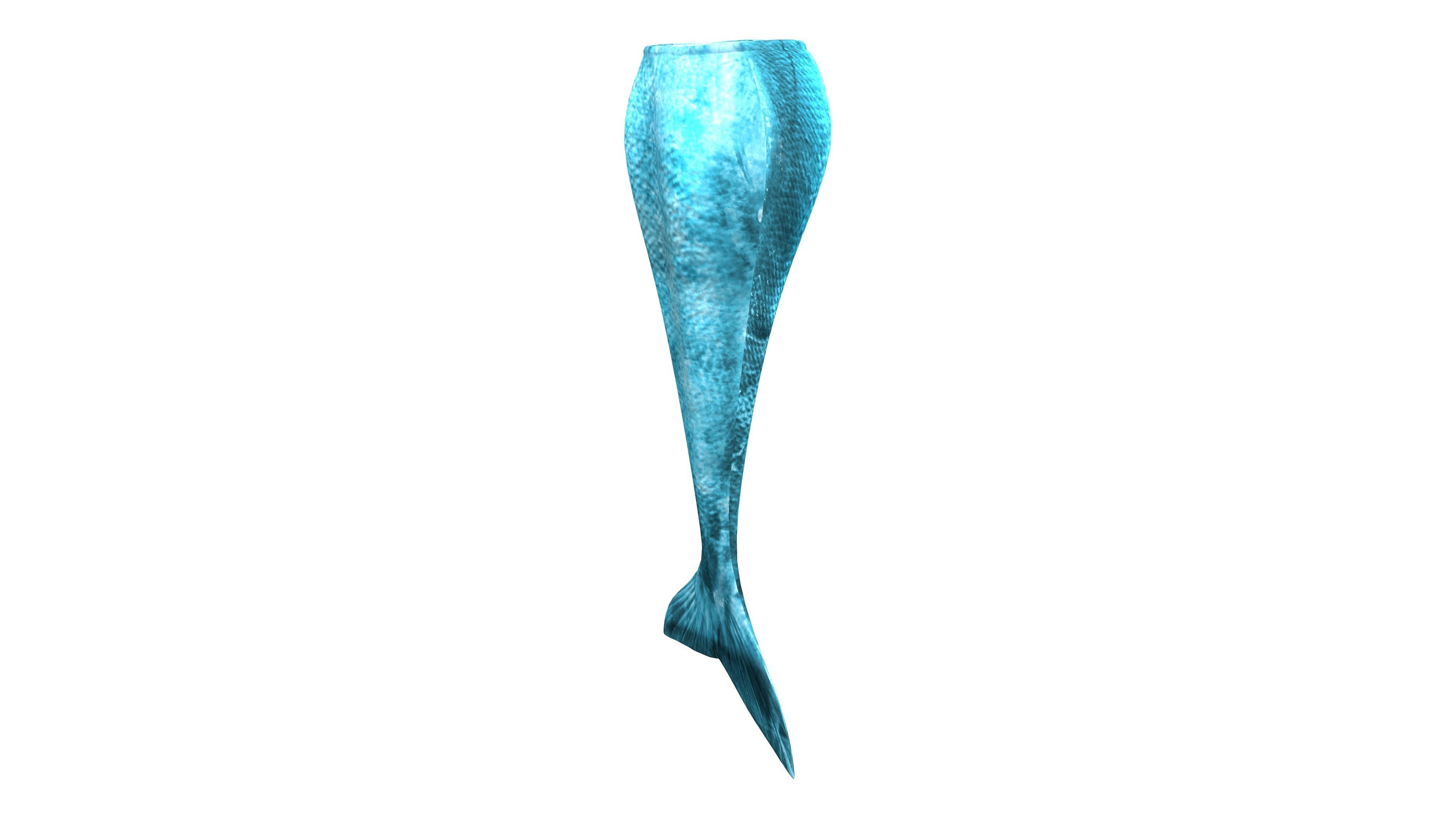 Mermaid Tail Low-poly 3D model_4