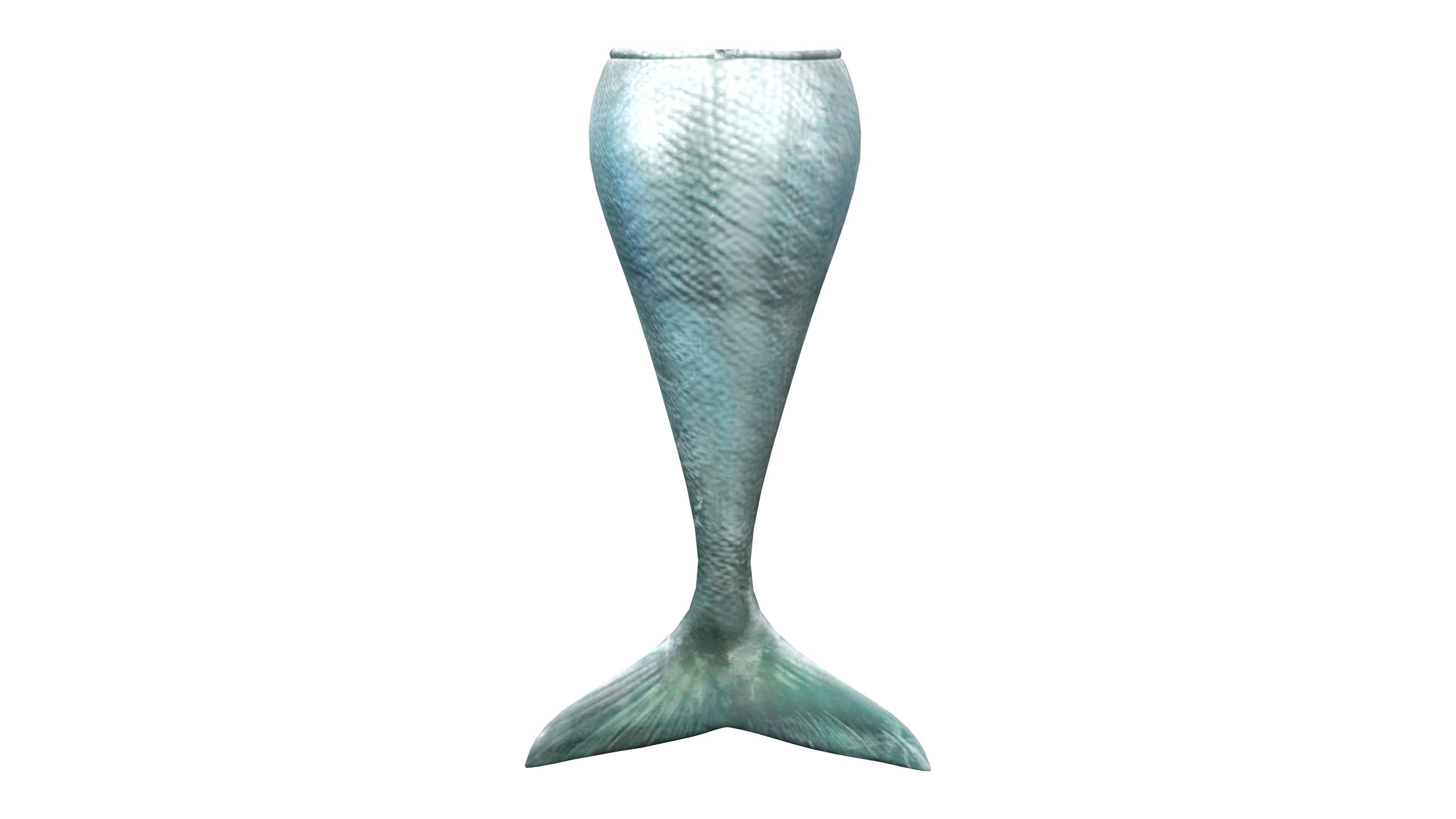 Mermaid Tail Low-poly 3D model_3