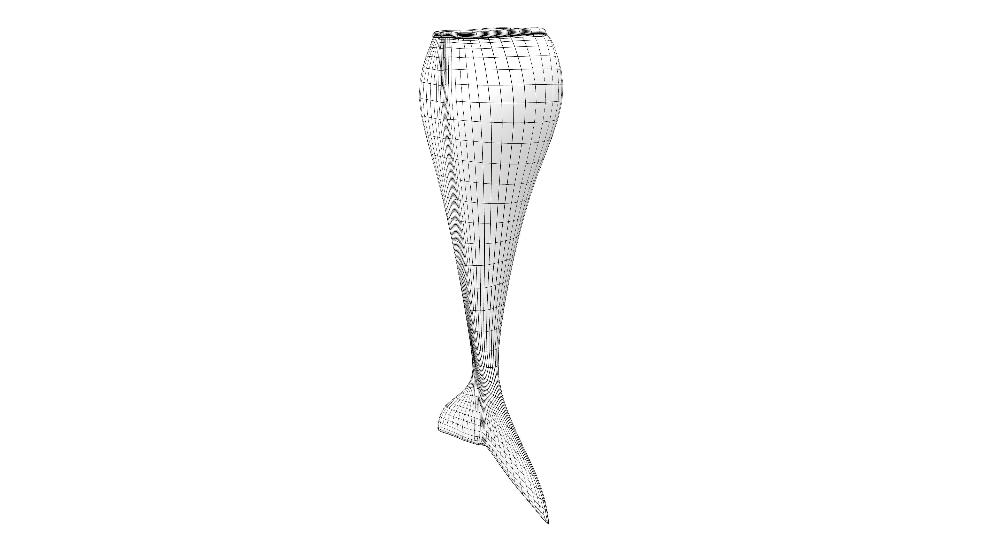 Mermaid Tail Low-poly 3D model_8