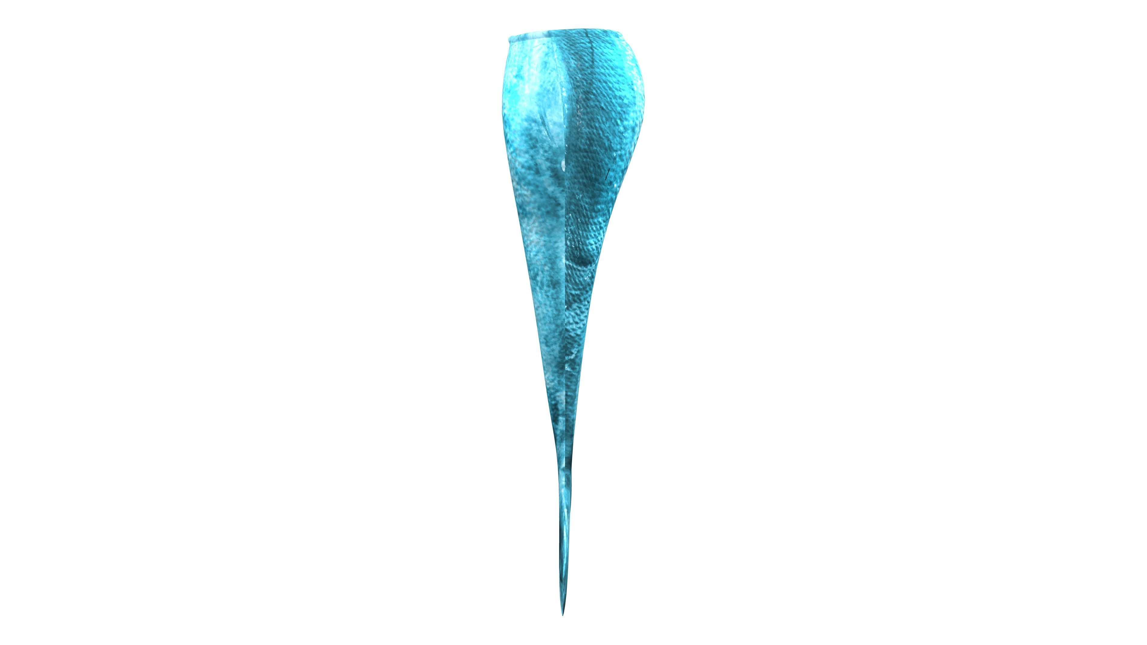 Mermaid Tail Low-poly 3D model_5