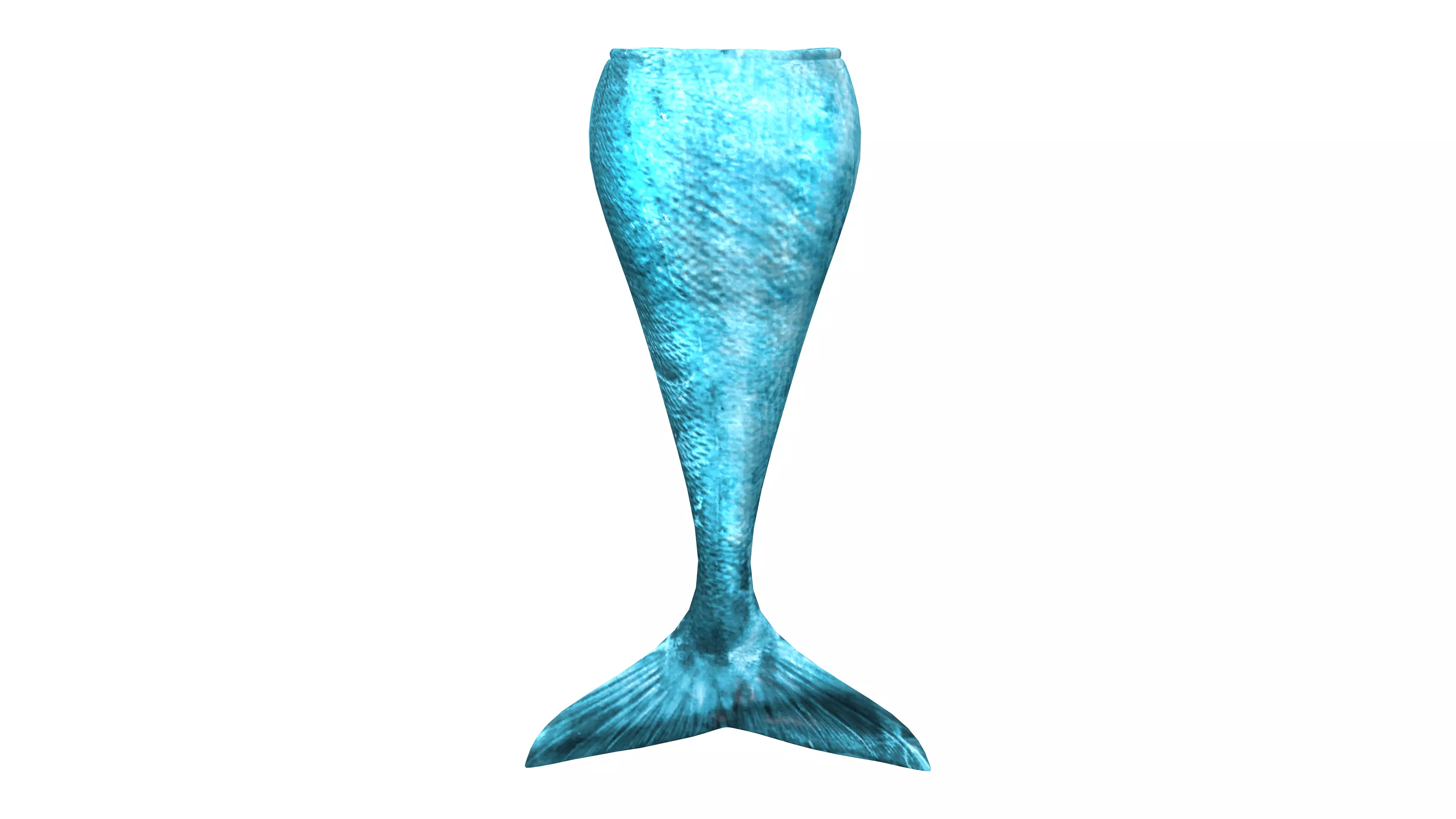 Mermaid Tail Low-poly 3D model_0