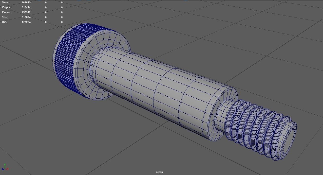 Shoulder Bolts 3D Model 3D model_9