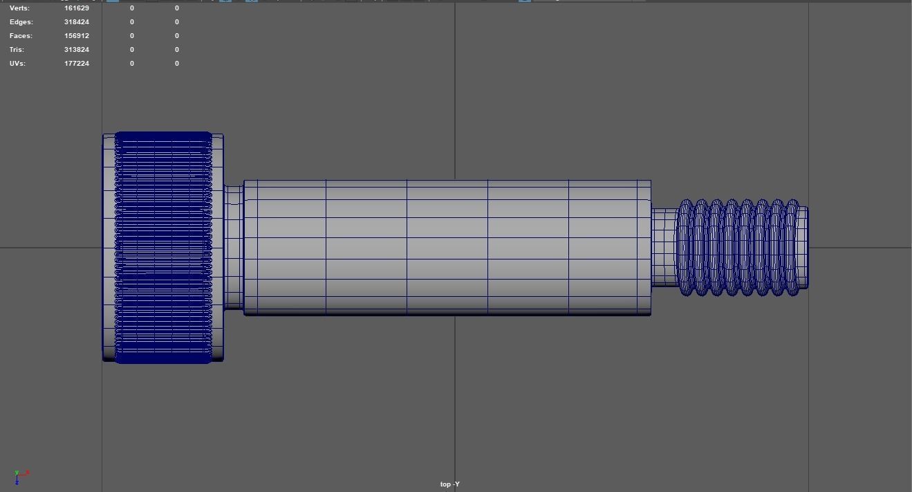 Shoulder Bolts 3D Model 3D model_11
