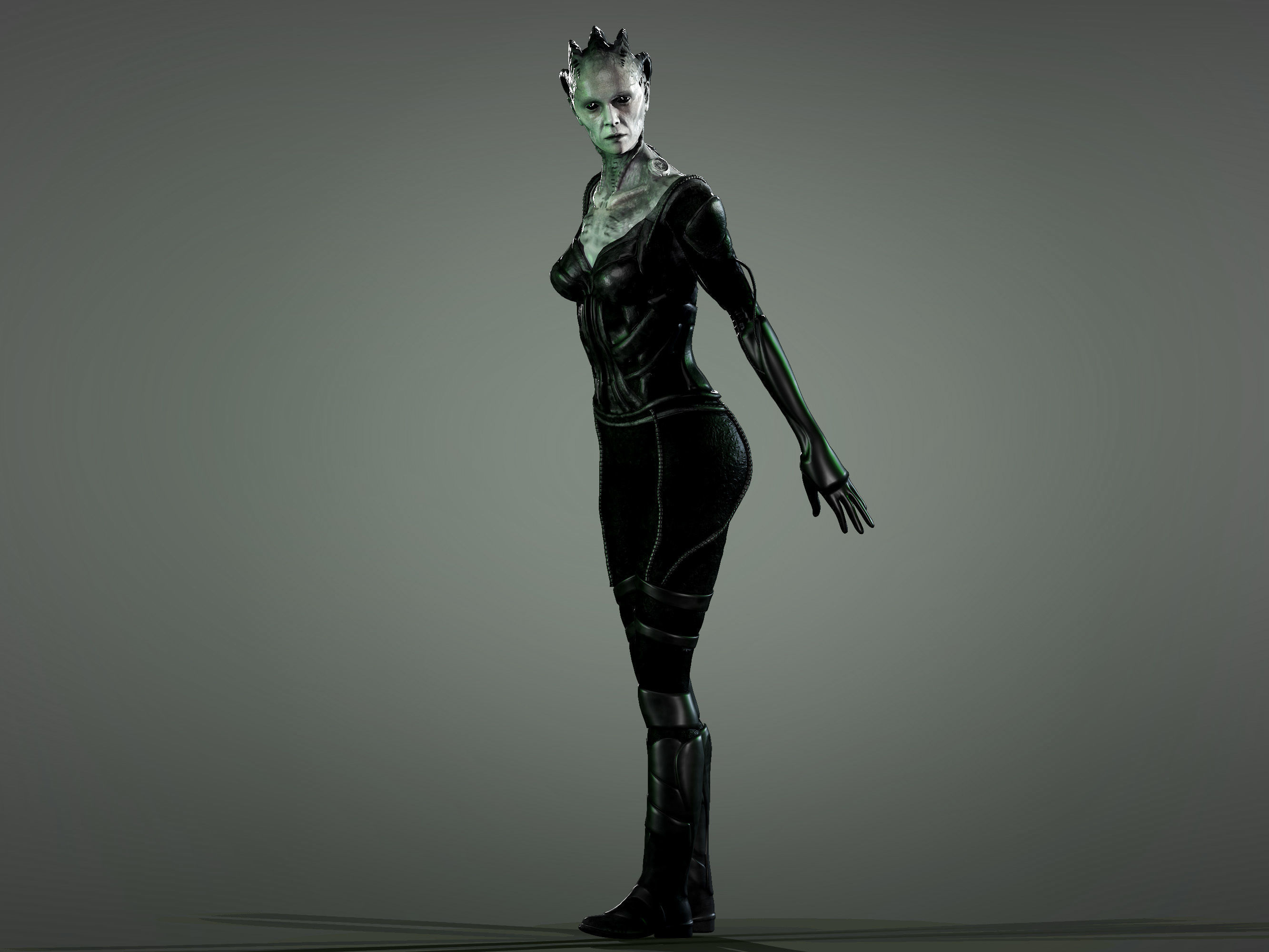 Borg Queen Low-poly 3D model_5
