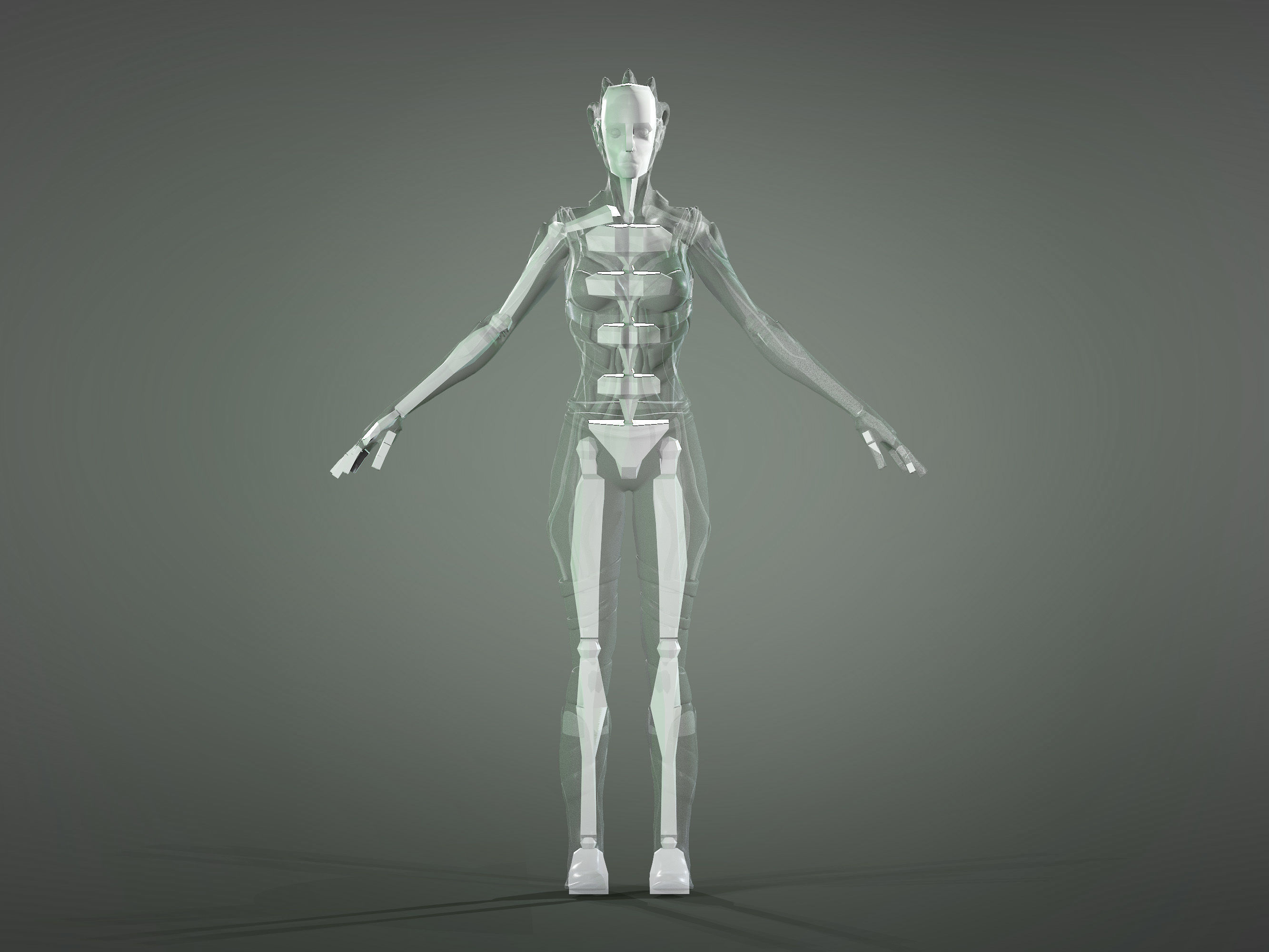 Borg Queen Low-poly 3D model_10