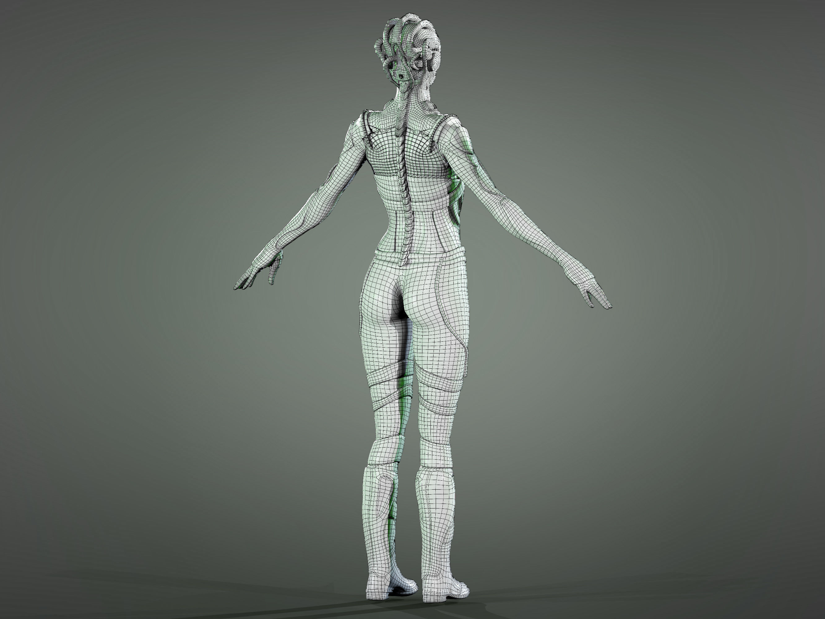 Borg Queen Low-poly 3D model_8