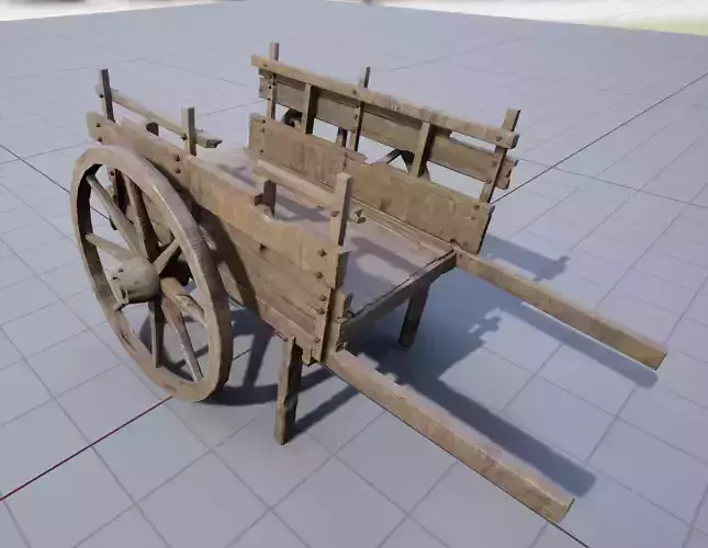 Wooden Cart UE4 or UE5