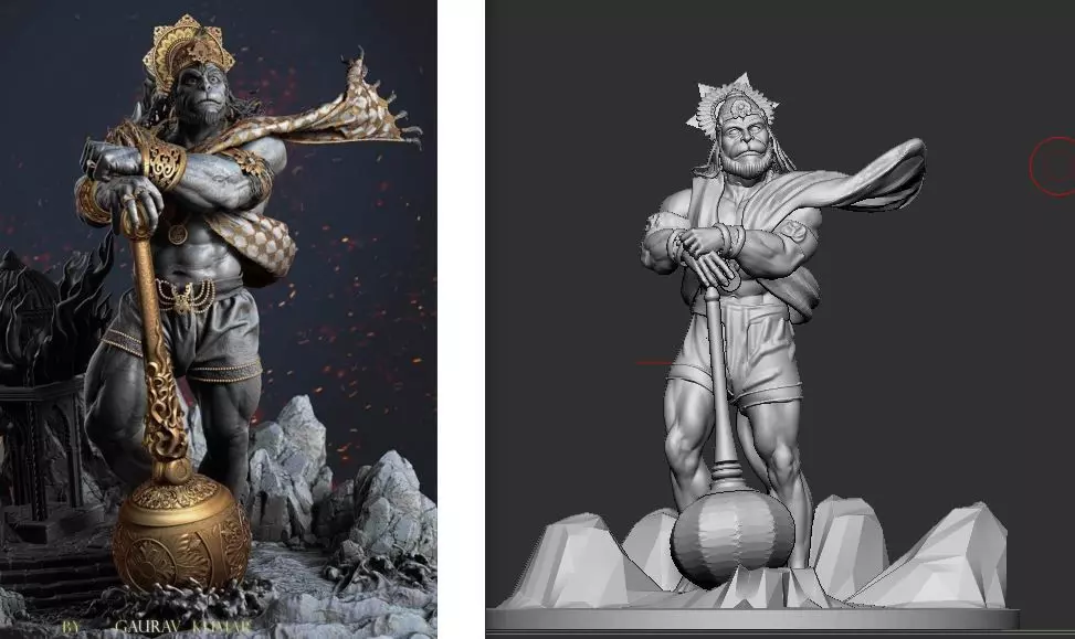 Hanuman 3D print model_0