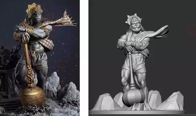Hanuman 3D print model