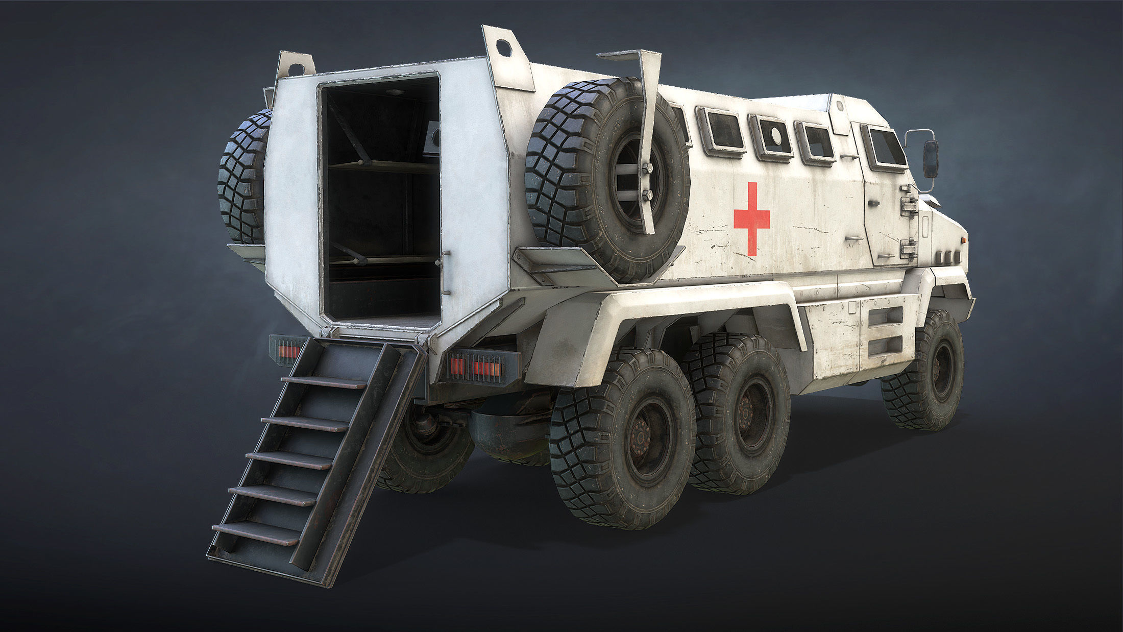 KrAZ Shrek and Fiona MPV Low-poly 3D model_15